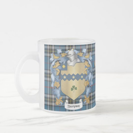 Familie Thompson (Irisch) Wappenrühre Mattglastasse (Links)