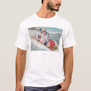 Familie Tobogganing und Anwendung von Lutted T-Shirt