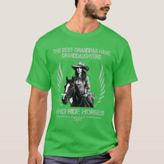 Familie Tochter Reitet Pferde Mädchen T-Shirt