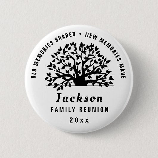 Familie Tree Wiedersehen Souvenir Geschenke Runde Button (Vorderseite)
