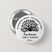 Familie Tree Wiedersehen Souvenir Geschenke Runde Button (Vorne & Hinten)