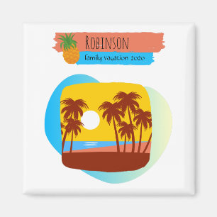 Familie Tropical Beach Urlaub Souvenir Magnet