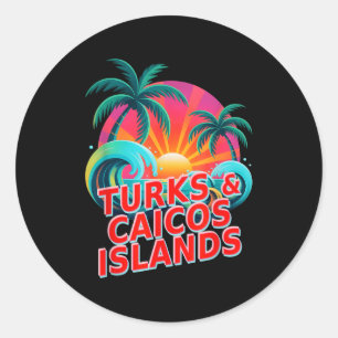 Familie Turks Caicos Inseln Cousin Runder Aufkleber