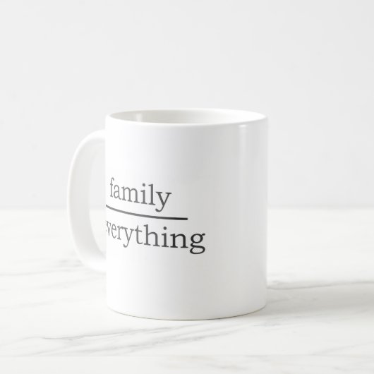 Familie über alles kaffeetasse (Vorderseite Links)
