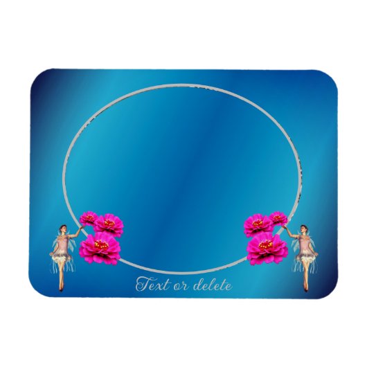 Familie und Blume Personalisiert Ihr Foto hinzufüg Magnet (Horizontal)