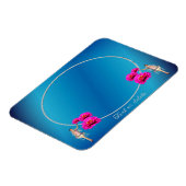 Familie und Blume Personalisiert Ihr Foto hinzufüg Magnet (Linke Seite)