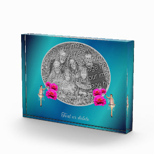 Familie und Blume Personalisiert Ihre eigene hinzu Fotoblock