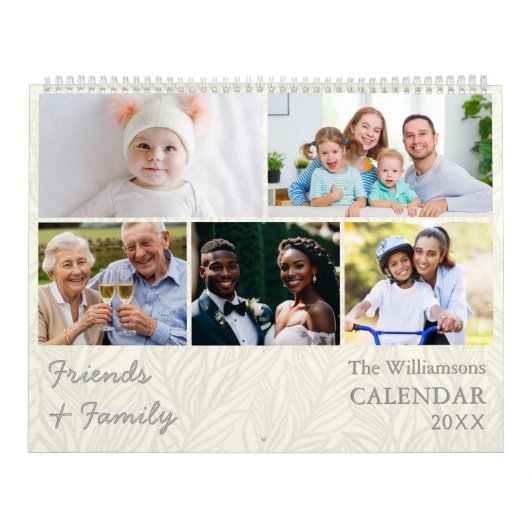Familie und Fotos Personalisiert Creme Kalender (Titelbild)