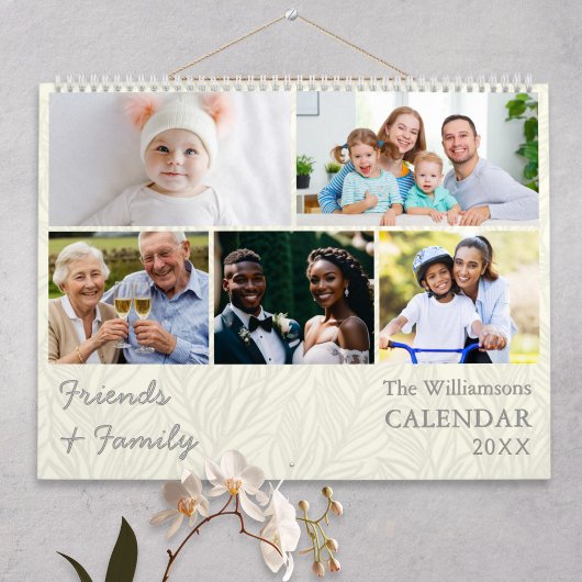 Familie und Fotos Personalisiert Creme Kalender