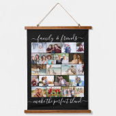 Familie und Freunde 68 Foto Masonry Grid Black Wandteppich Mit Holzrahmen (Vorderseite 2)