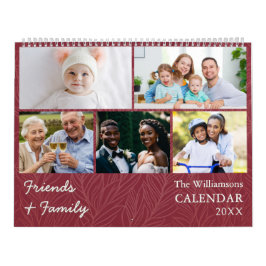 Familie und Freunde Cranberry Red Custom Fotos Kalender