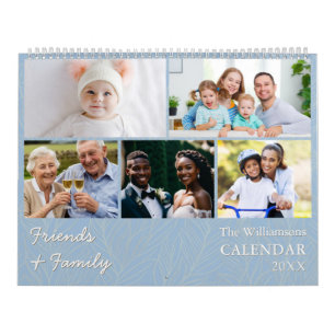 Familie und Freunde Dusty Blue Mehrbild-Kalender Kalender