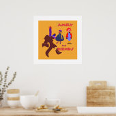 Familie und Freunde Orange Poster (Küche)