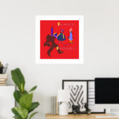 Familie und Freunde Poster (Heimbüro)