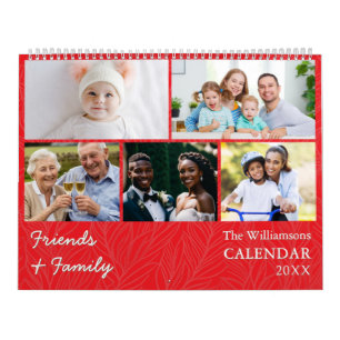 Familie und Freunde Roter Fotogalerie-Kalender Kalender