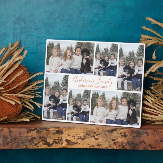 Familie und Haustiere Snapshots White Rose Gold Fotoplatte (Seite)
