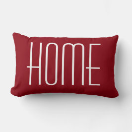 Familie und Zuhause-rotes lumbales Kissen 13" X 21