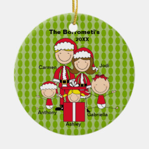 Familie Verzierung der Weihnachten5 Keramik Ornament