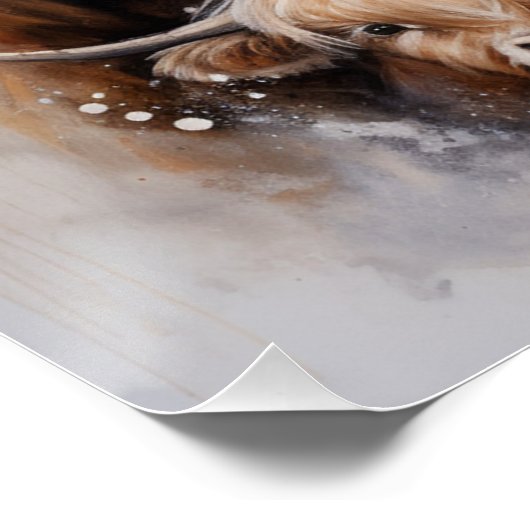 Familie von 5 designerischen Kühen Poster - modern (Ecke)