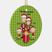 Familie von 5 Weihnachtsschmuck (Rechts)