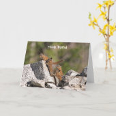 Familie von Chipmunks Karte (Gelbe Blume)