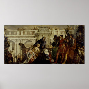 Familie von Darius vor Alexander der Große Poster