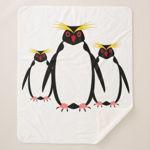Familie von drei Pinguinen Sherpadecke