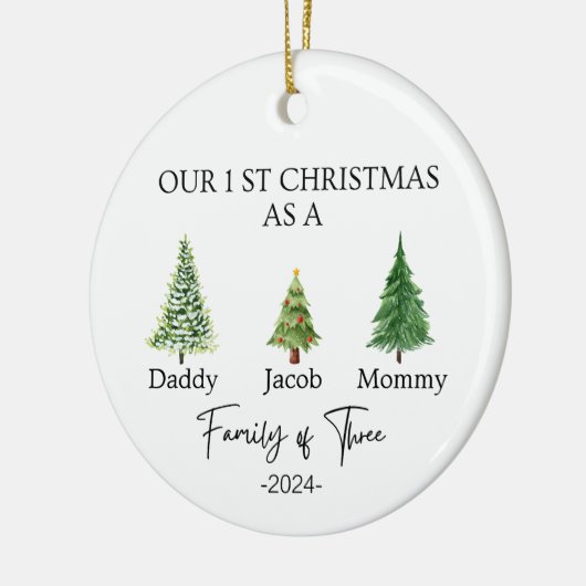 Familie von drei Weihnachtsschmuck - Familie von 3 (Links)