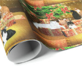 Familie von Katzen Weihnachten Geschenkpapier (Rolleneckpunkt)