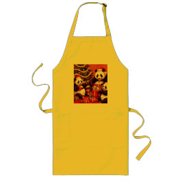 Familie von Pandas Eröffnungsfeierlichkeiten Lange Schürze