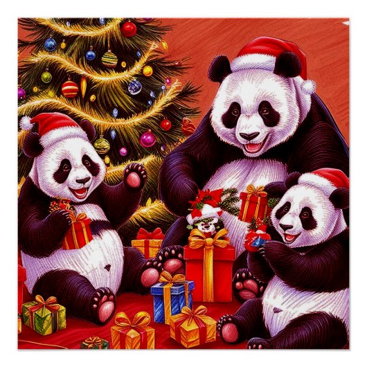 Familie von Pandas Eröffnungsfeierlichkeiten Poster (Vorderseite)