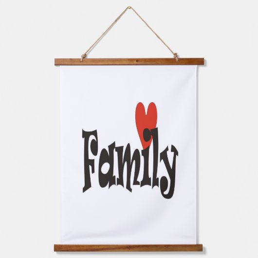 Familie Wandteppich Mit Holzrahmen (Vorderseite)