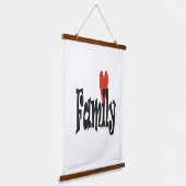 Familie Wandteppich Mit Holzrahmen (Gewinkelt)