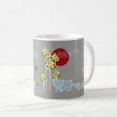 Familie Whimsical Elephant in Wald & Rote Sonne Kaffeetasse (VorderseiteRechts)