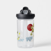 Familie Whimsical Elephant in Wald & Rote Sonne Trinkflasche (Vorne)