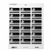 Familie White Clematis Danke, Label 1 Adressaufkleber (Vorne)