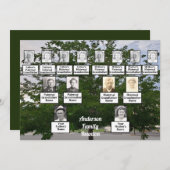 Familie Wiedersehen 3 Generation Sommerzeit Tree Einladung (Vorne/Hinten)