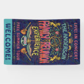 Familie Wiedersehen Band Retro 70er Konzert Name Banner (Horizontal)