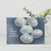 FAMILIE-WIEDERSEHEN: EIERGRUPPE, ARTWORK EINLADUNG (Stehend Vorderseite)