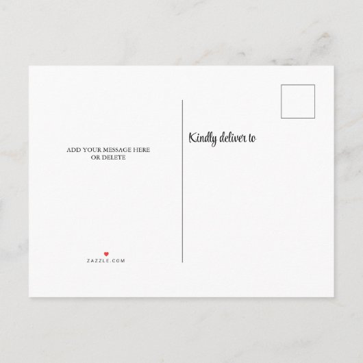 Familie Wiedersehen Rustikal Einladungspostkarte (Rückseite)