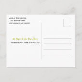 Familie Wiedersehen Save the Date Apple Tree Light Ankündigungspostkarte (Rückseite)