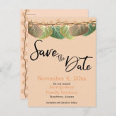 Familie Wiedersehen Save the Date Aspen Tree Blätt Ankündigungspostkarte (Vorne/Hinten)