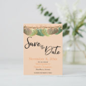 Familie Wiedersehen Save the Date Aspen Tree Blätt Ankündigungspostkarte (Stehend Vorderseite)