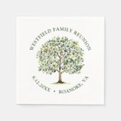 Familie Wiedersehen Woodland Wasserfarbbaum Serviette (Vorderseite)