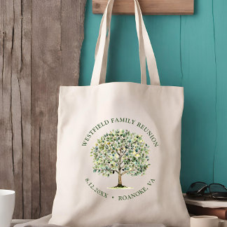 Familie Wiedersehen Woodland Wasserfarbbaum Tragetasche