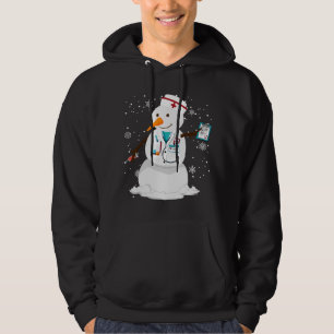 Familie Winter Santa Snowman Krankenschwester Weih Hoodie