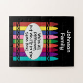 Familie Wir sind alle Spaß, aber wir passen in Box Puzzle (Horizontal)