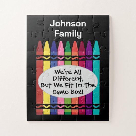 Familie Wir sind alle Spaß, aber wir passen in Box Puzzle (Vertikal)