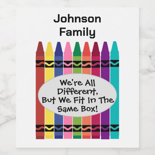 Familie Wir sind alle Spaß, aber wir passen in Box Weinetikett (Einzelnes Label)