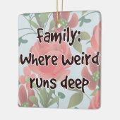 Familie: Wo komisch regiert tief Keramikornament (Links)